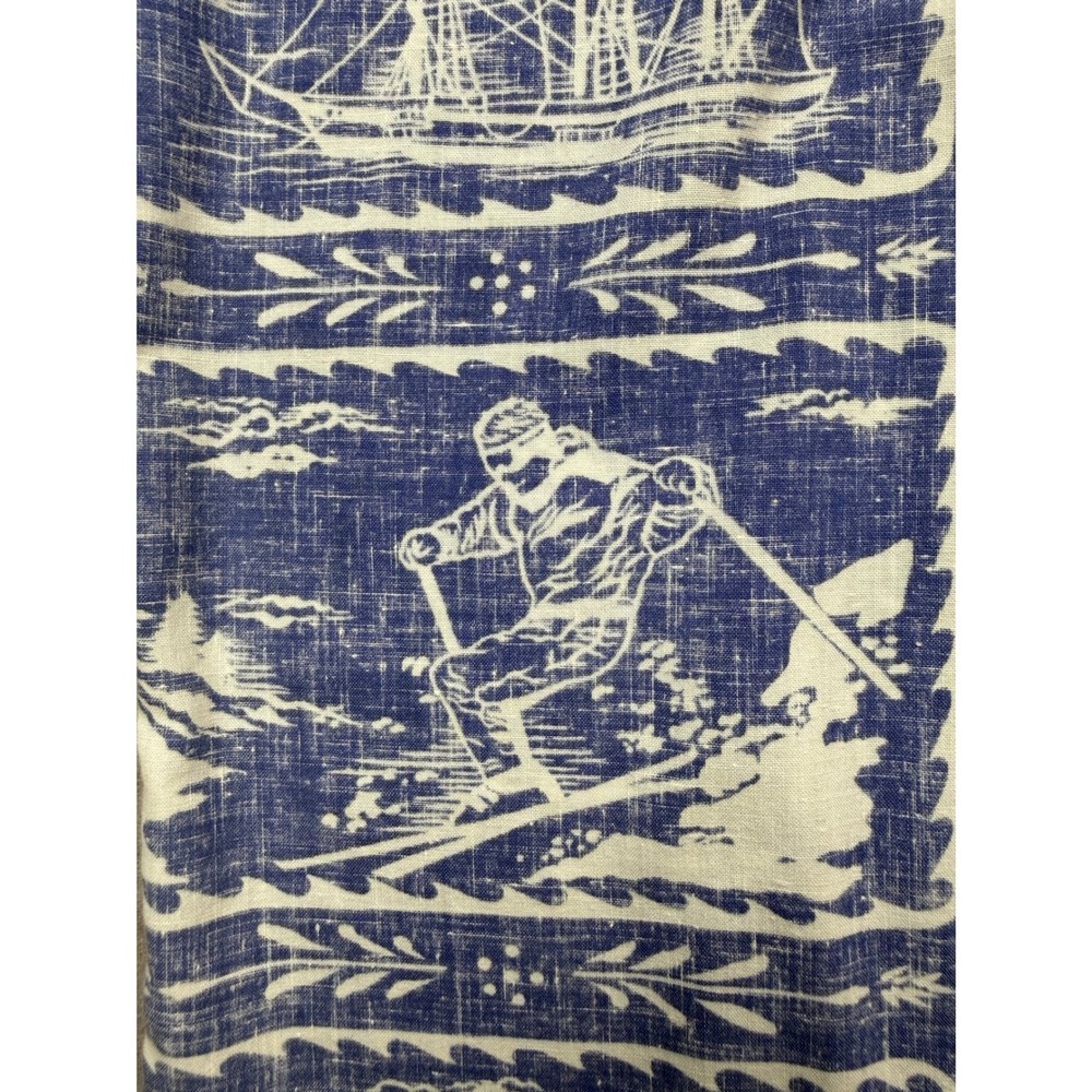 VTG Reyn Spooner Men L Blue White Ski Surf Beach Hawaiian Aloha Button Shirt USA - Picture 13 of 16